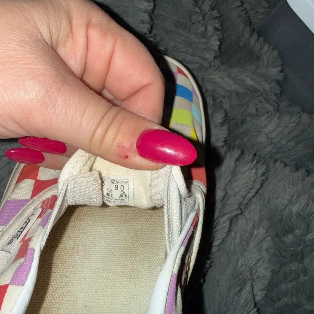 Vans Rainbow Checkered Slip-On Sneakers - Picture 4 of 4